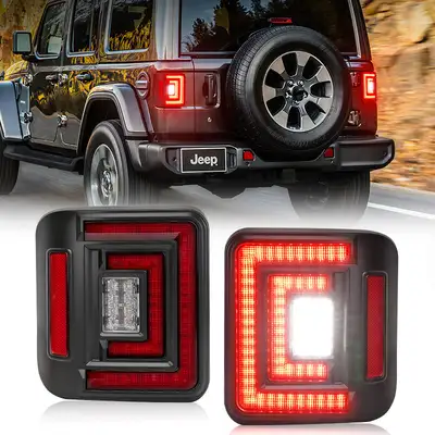 LED Factory Mart Flush Mount Jeep Wrangler Tail Lights – Ultra Bright LED Upgrade for JL 2018–2026