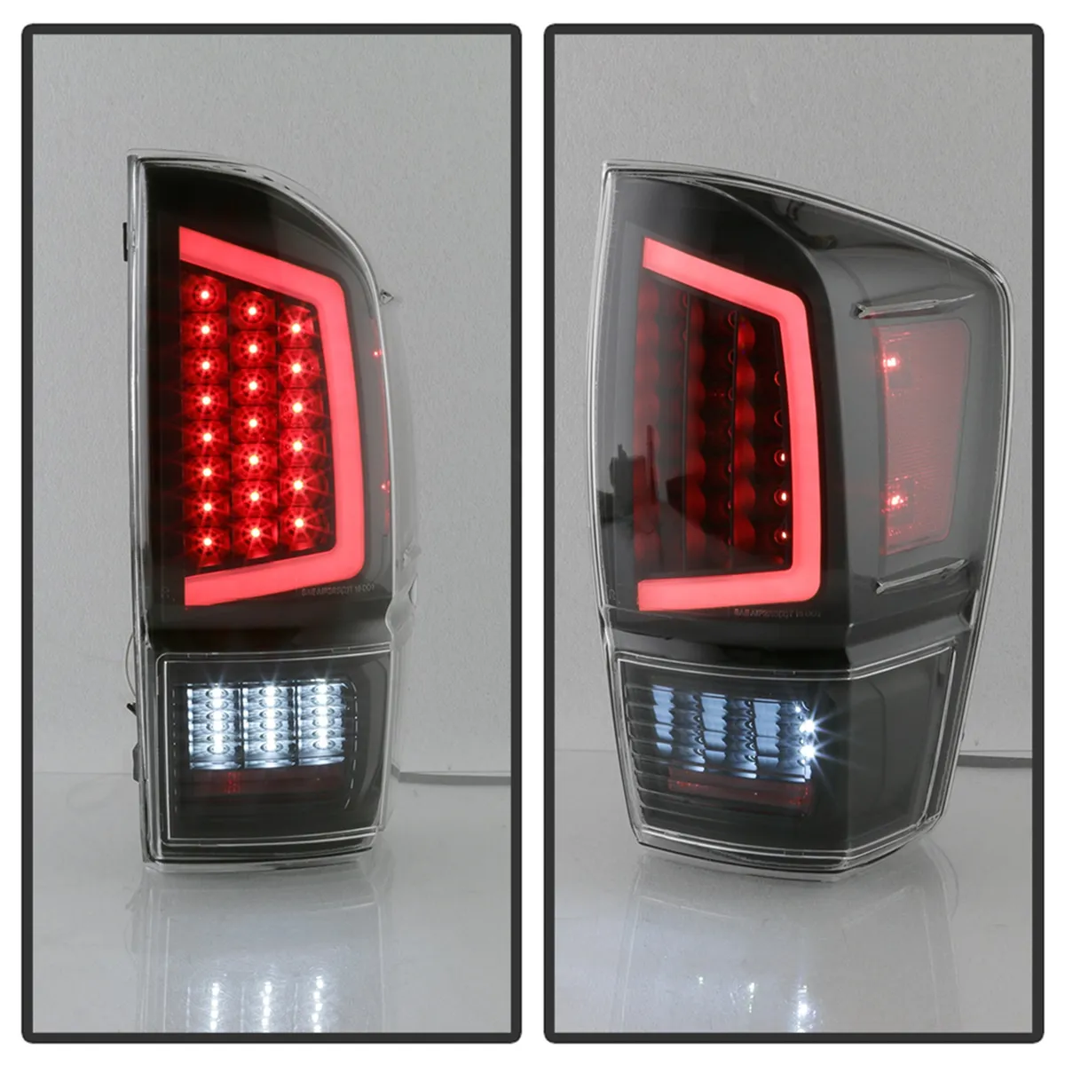 XTune Light Bar LED Tail Lights; Black; product image