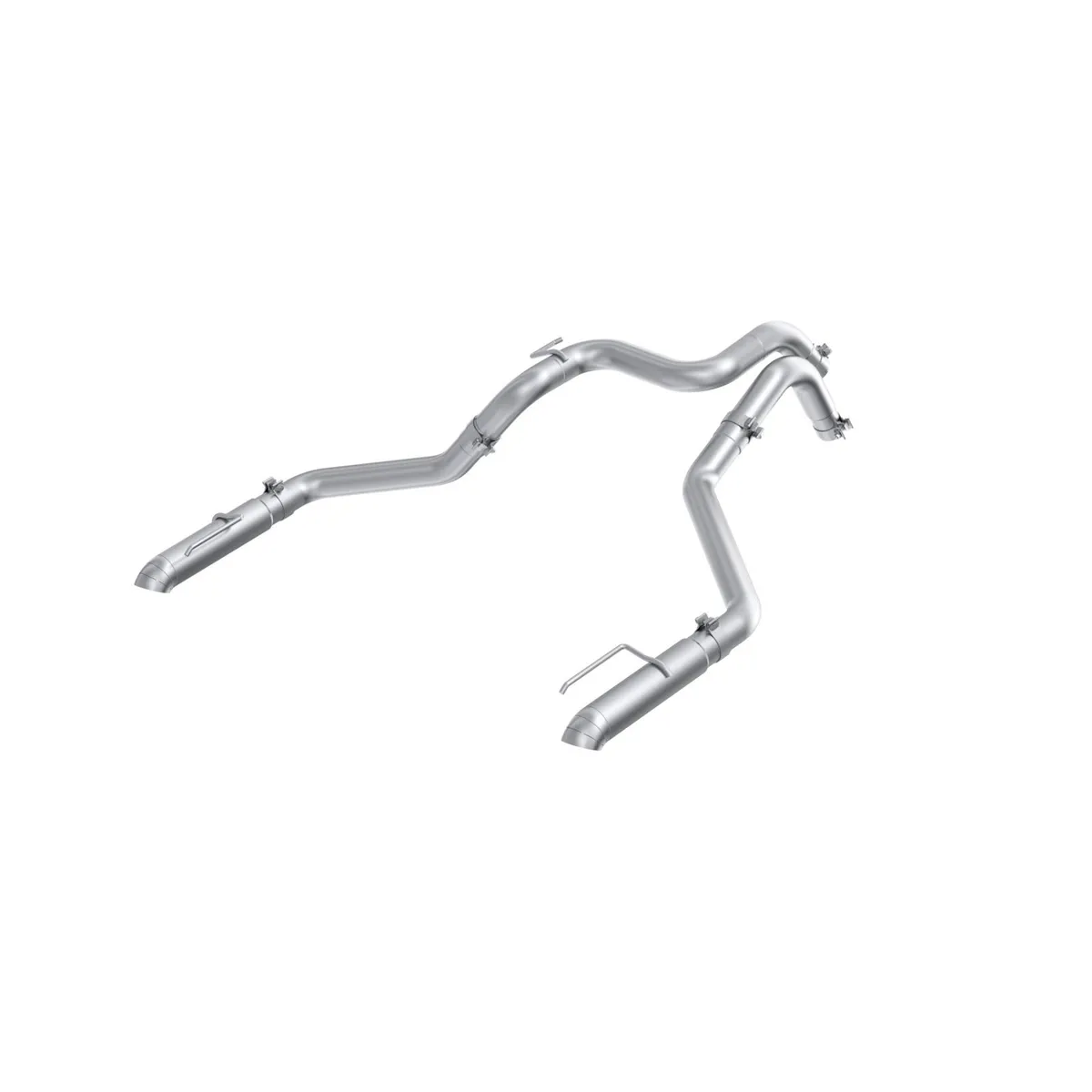 MBRP 2024-2025 Ford Ranger Raptor 3.0L EcoBoost T304 Stainless Steel 3 Axle-Back Dual Rear Exit Turn Down S5270304 product image