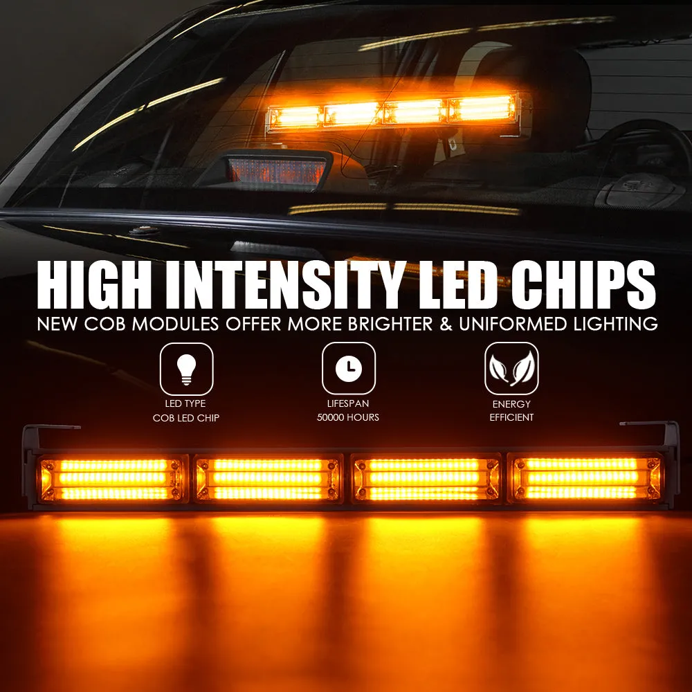 18" Traffic Advisor Strobe Light Bar with Suction Cup Brackets | Vigilante Series product image