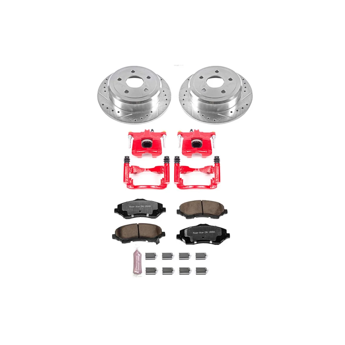 Z36 Truck/Tow Upgrade Kit: Drilled/Slotted Rotors; Carbon-Fiber Ceramic Pads; Powder Coated Calipers product image