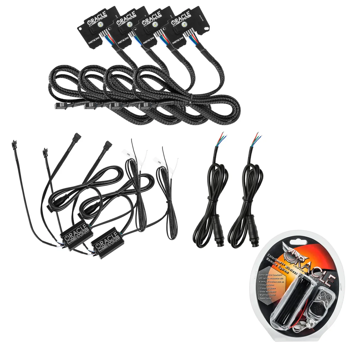 1346-330 - Jeep Wrangler JL/Gladiator JT ColorSHIFT RGB+W Headlight DRL Kit - w/RF Cont. product image