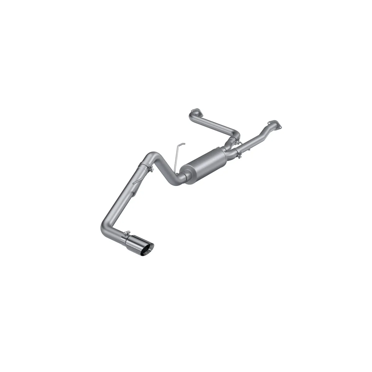 Armor Lite Cat Back Performance Exhaust System; 2.5 in. Diameter; 3 in. Single Side Exit; 4 in. Tip; Aluminized Steel; product image