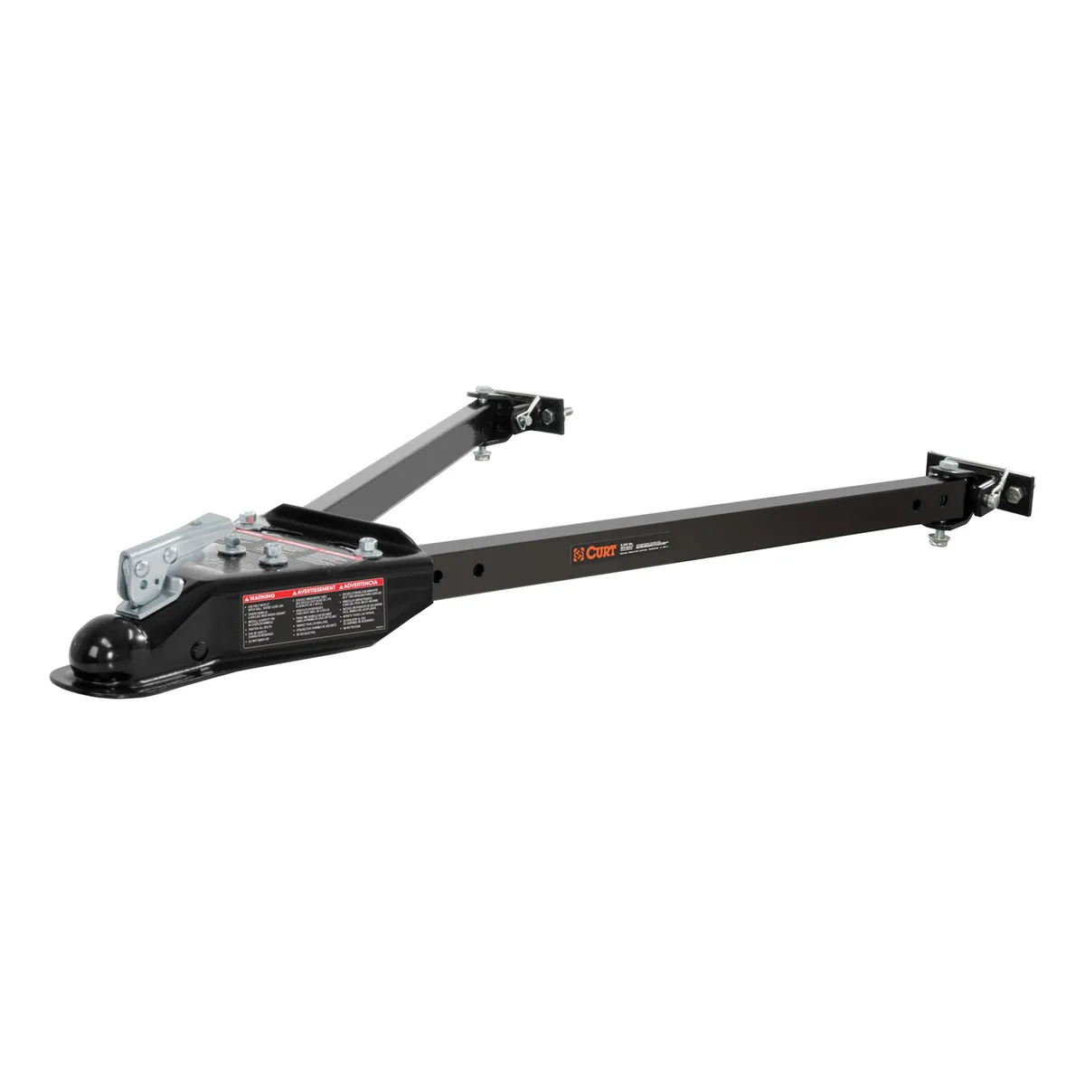 Curt Tow Bar with Adjustable-Width Arms - Car Mount - 2 Inch Ball - 5000 lbs. Safety Cables and Coupler Lock Sold Separately) RockJock 4X4 product image