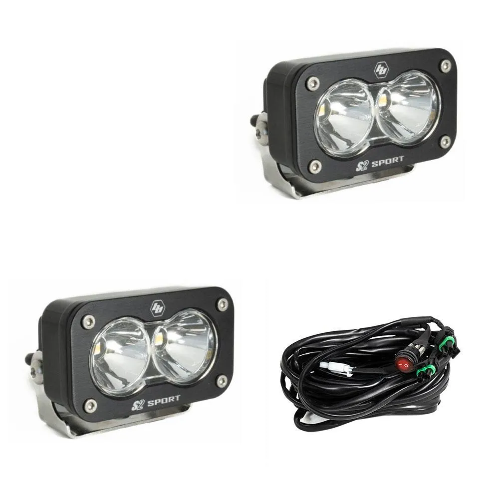 LED Work Light Clear Lens Spot Pattern Pair S2 Sport Baja Designs product image