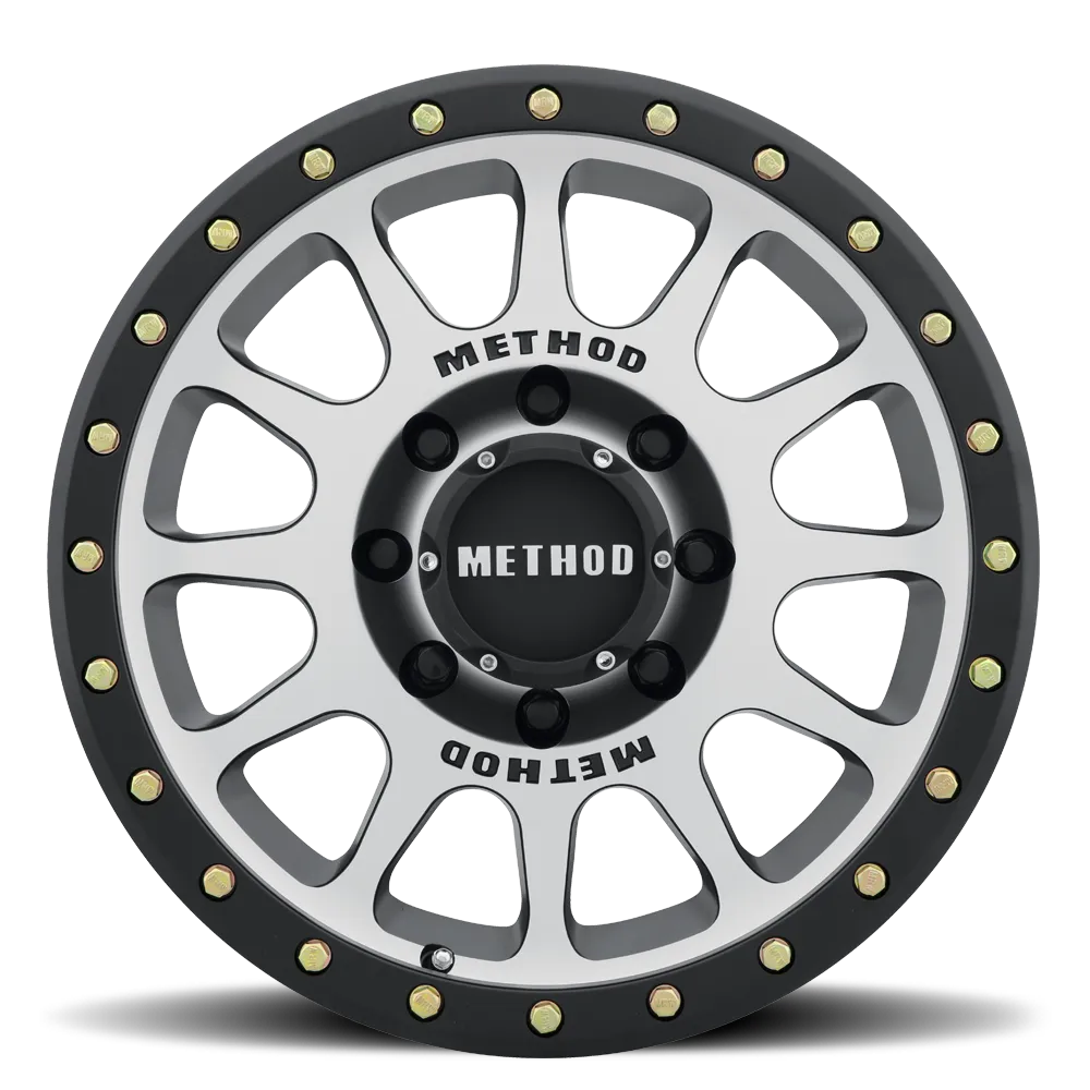 Aluminum Wheels 18x9 NV MR305 Bolt Pattern 6 On 139.7 Offset 18 Lip Size 1.38 Black BM Machined Face-Black Street Loc Method product image