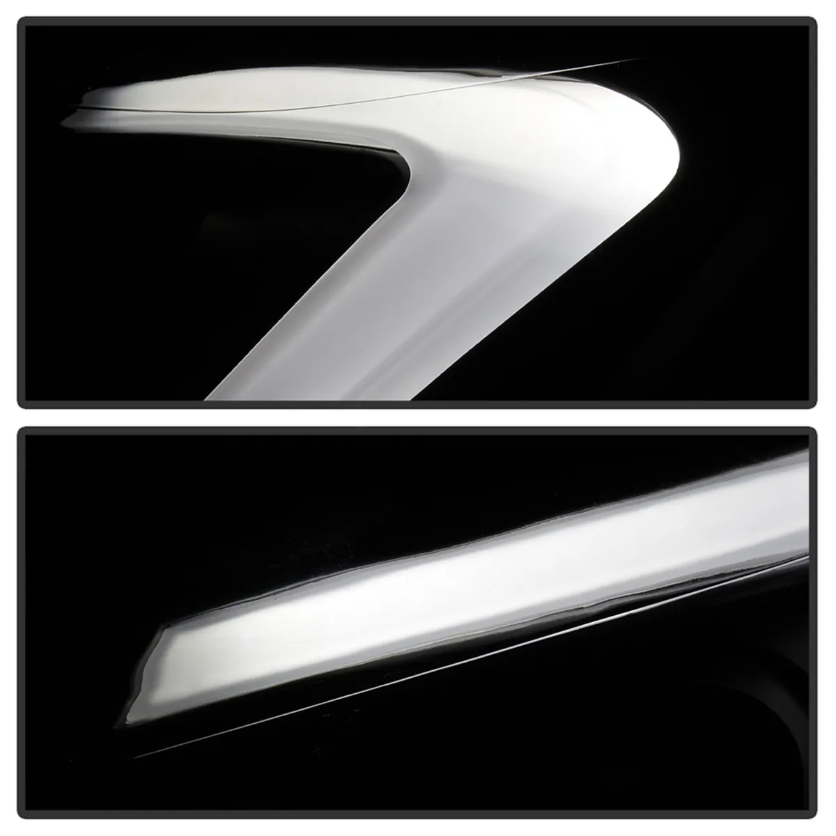 LED Light Bar Projector Headlights; Black; Halogen Models Only; Will Not Fit Xenon/HID Model; product image