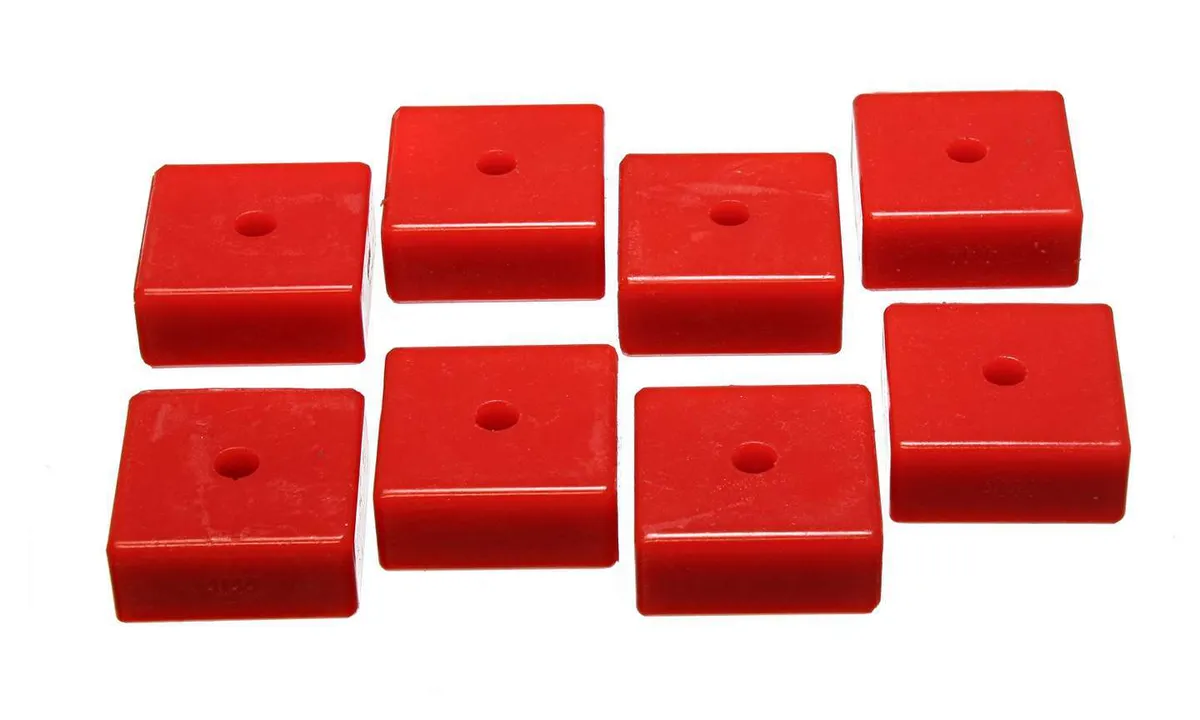 Energy Suspension Universal Body Pushing Pad Setredperformance Polyurethane2 1/16in sq x 3/8in id x 15/16in h
