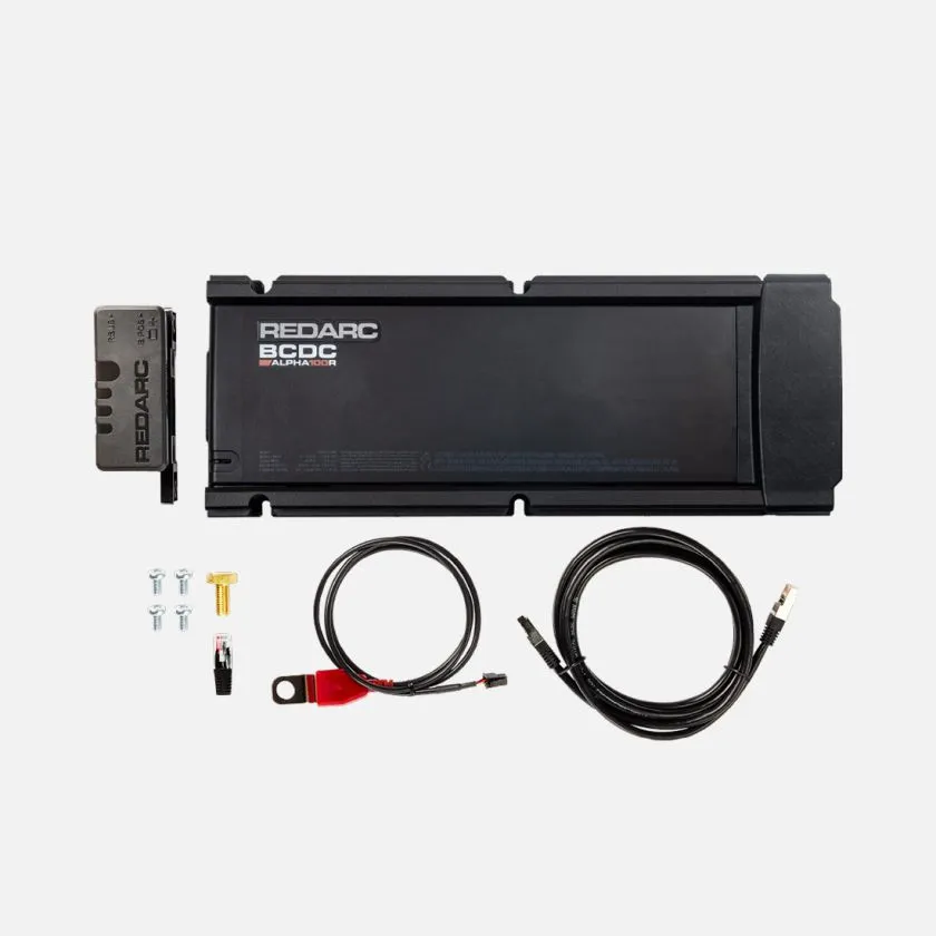 Redarc 12v 100a Dc/Dc Alpha R-Bus In-Vehicle Battery Charger W/Mppt Solar Controller Battery Monitor Bcdc12100r product image