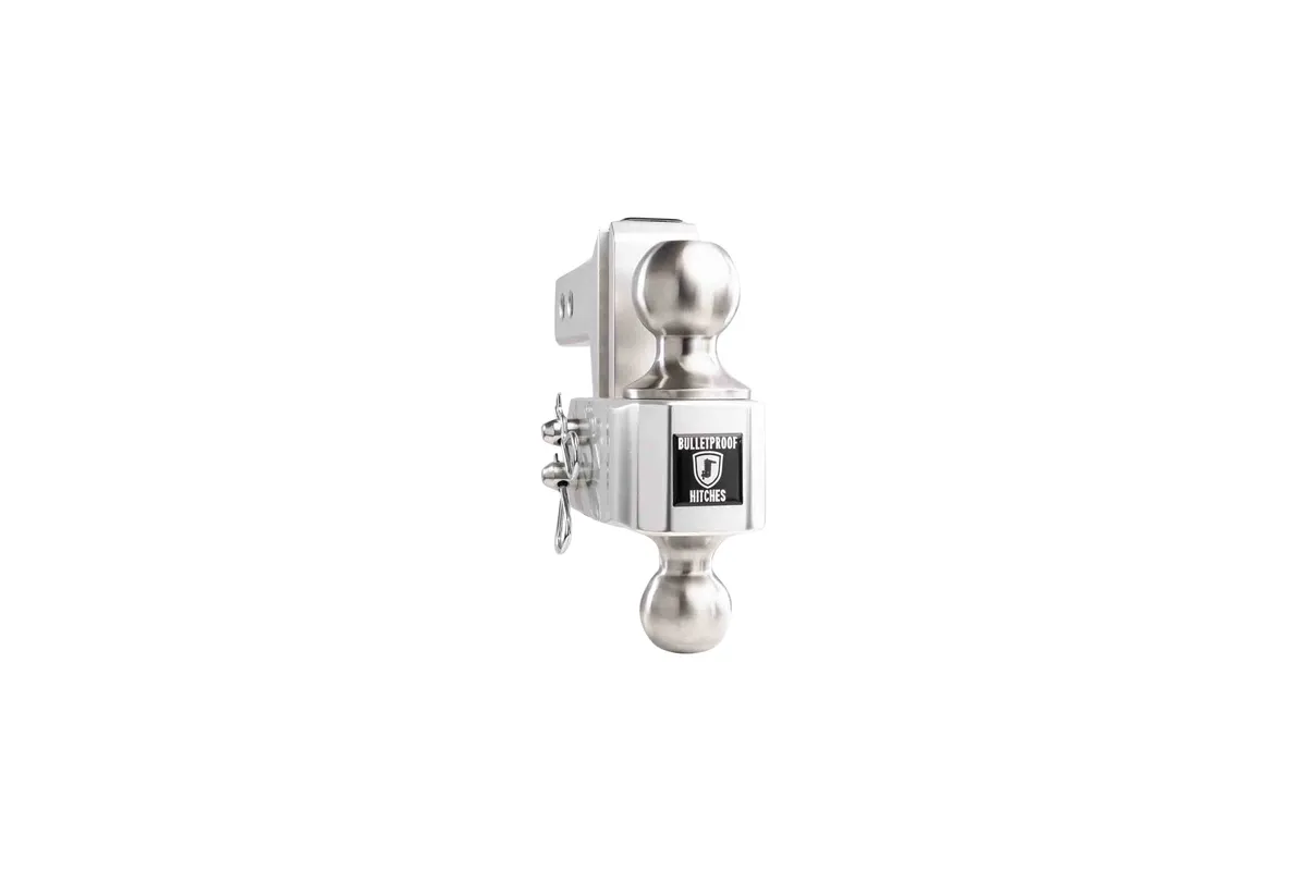 2.0" Aluminum Medium Duty Hitch 2" Drop/Rise w/ Stainless Steel Dual Ball product image