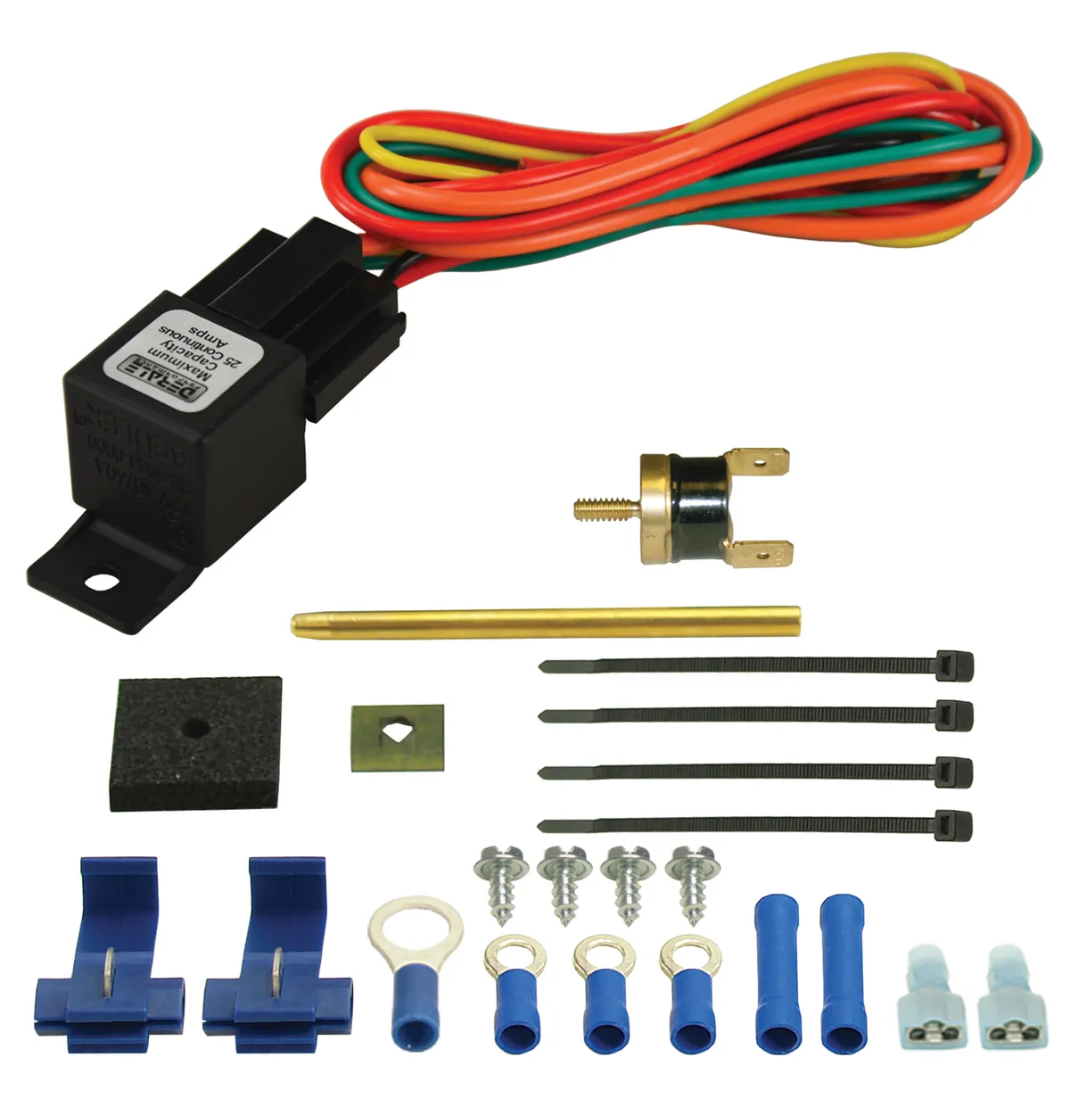 Derale 16738 Premium Single Stage 180°F Fan Controller with Push In Probe, 25 Amp product image