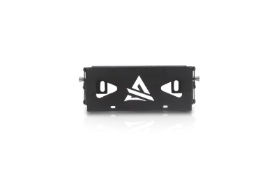 Winjet ATTK102-BX Attica 4x4 Universal Offroad Front Bumper Winch Flip-Up Roller Fairlead License Plate Mounting Bracket - Black - Powder Coated - Steel