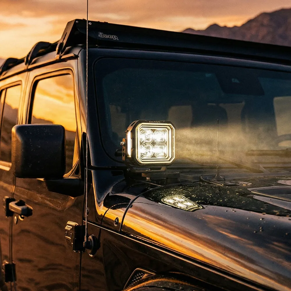 5 Inch LED Pod Lights White + Amber Dual-Mode for Jeep Wrangler JL/ Gladiator JT product image