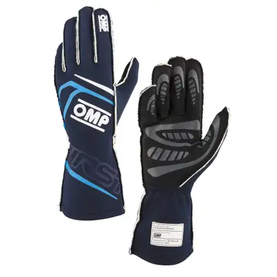 OMP Racing INC First Gloves Fia 8856-20 18 My2025 Navy Blue / cy