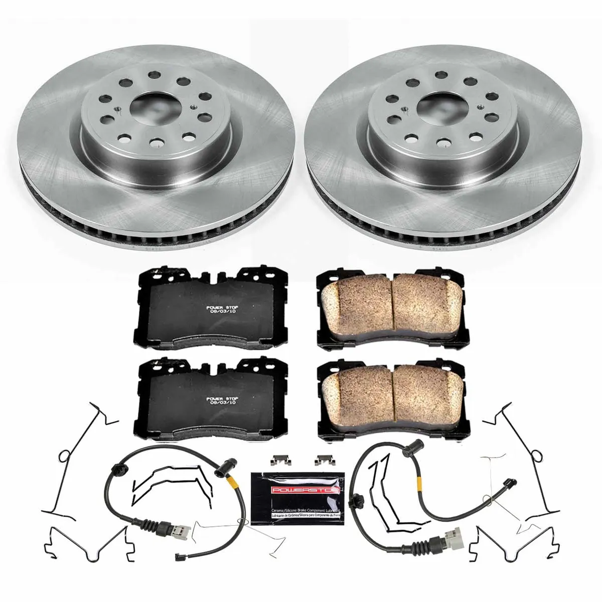 Z17 Direct Replacement Kit: Rotors; Ceramic Pads W/Hardware; Pad Sensors product image