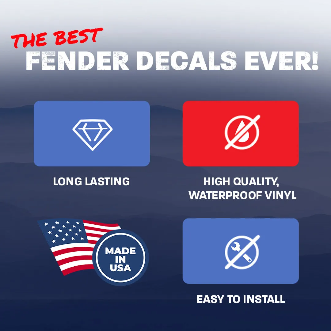 Snow Wave 2pc Vinyl Fender Decal product image