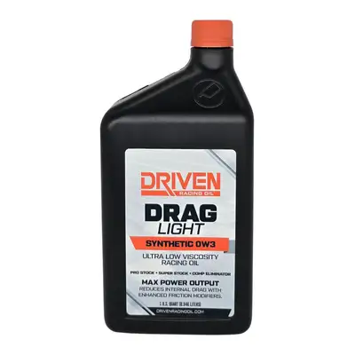 Driven Racing Oil Drag Light 0W3 Motor Oil Case 12/Qt