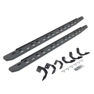 Go Rhino Go Rhino 69629980ST - RB30 Slim Line Running Boards with Mounting Bracket Kit - Protective Bedliner Coating