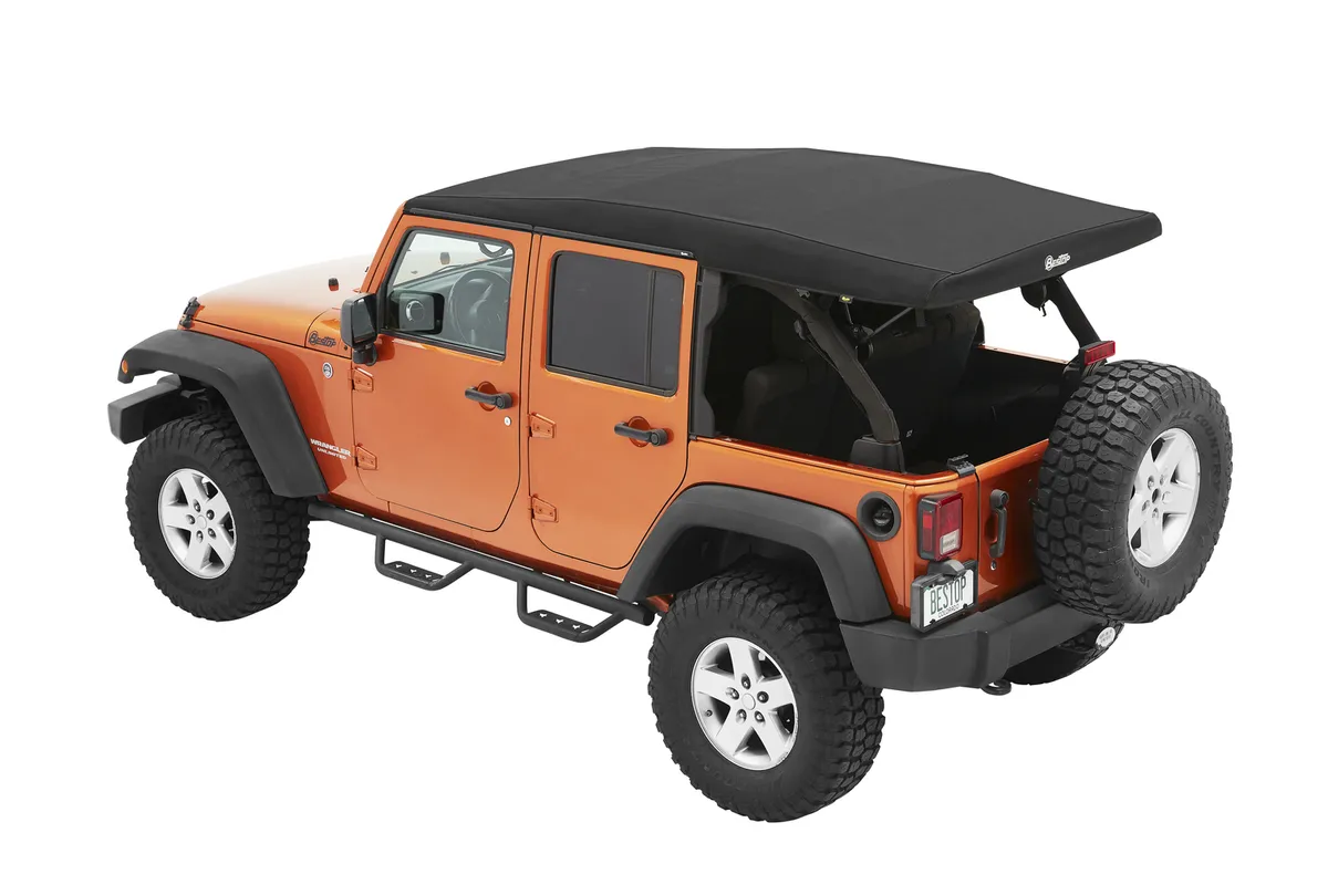Supertop Ultra Squareback Soft Top For Jeep 2007-2018 Wrangler JK 4 Door Black Bestop product image