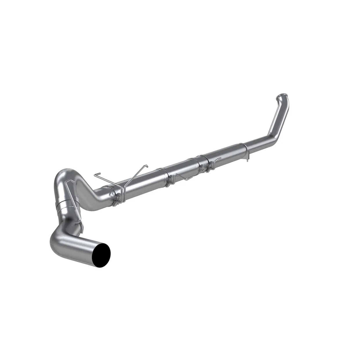 Armor Lite Turbo Back Exhaust System; 5 in.; Incl. 4 in. Turbo Down Pipe/Ext. Pipe/Muffler Delete Pipe/Over Axle Pipe/Tailpipe/Hardware; No Tip; Single Side Exit; Aluminized; product image