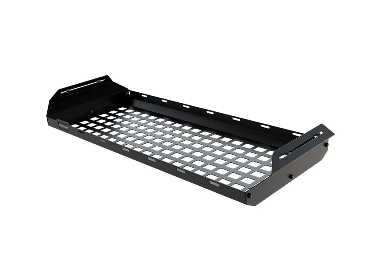 Cargo Storage Interior Rack; Incl. Internal Cargo Tray; 2 Mounting Bracket; Hardware Kit; Black Powder Coated Aluminum; product image