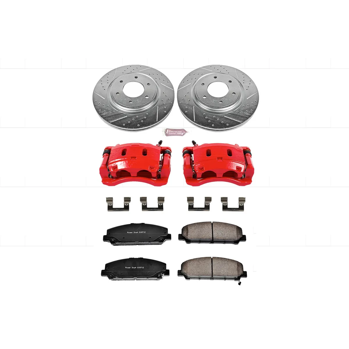 Z23 Evolution Sport Upgrade Kit: Drilled/Slotted Rotors; Carbon-Fiber Ceramic Pads; Powder Coated Calipers product image