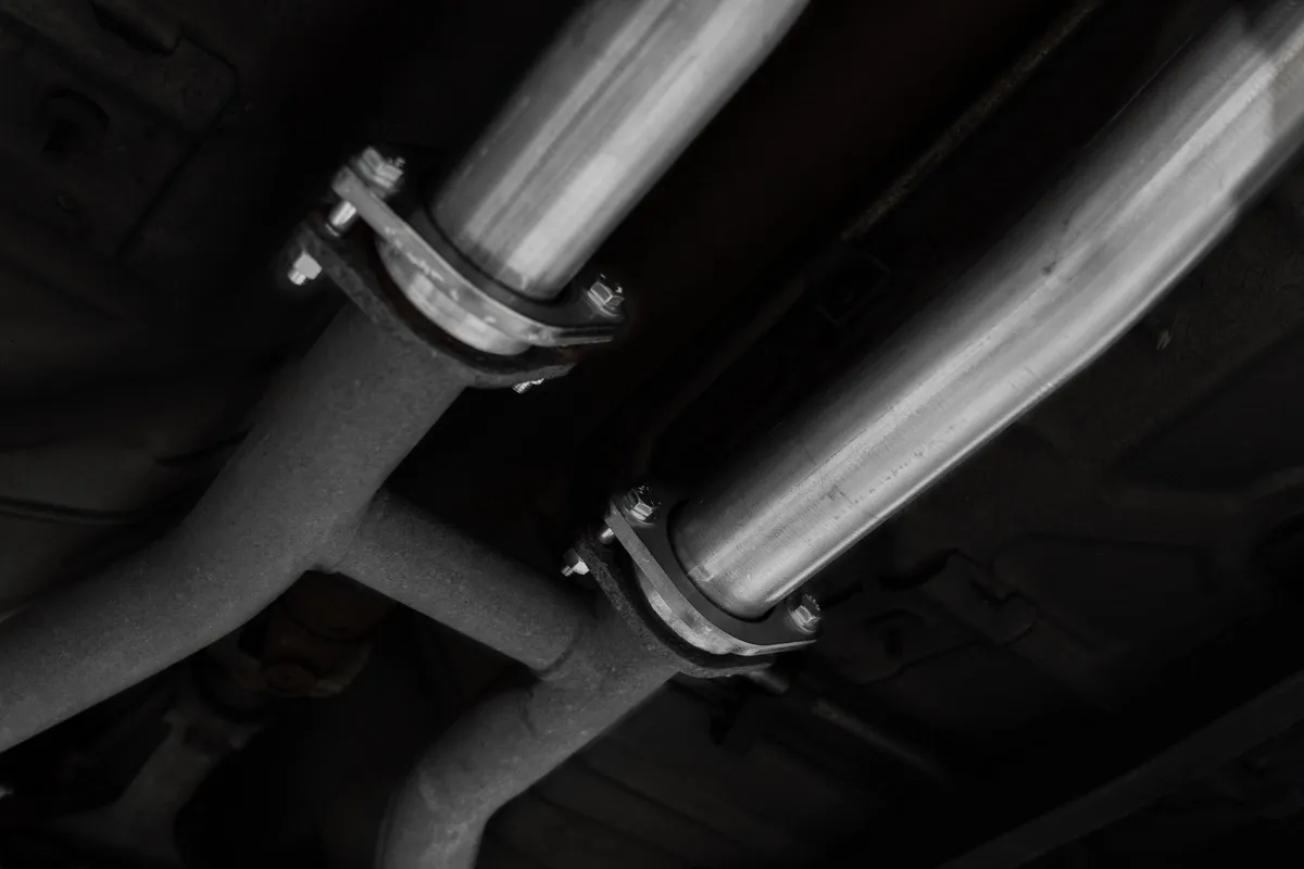 Armor Lite Cat Back Exhaust System; 2.5 in.; Dual Rear Exit; Aluminized Steel; 3.5 in. Dual Walled Tips; product image