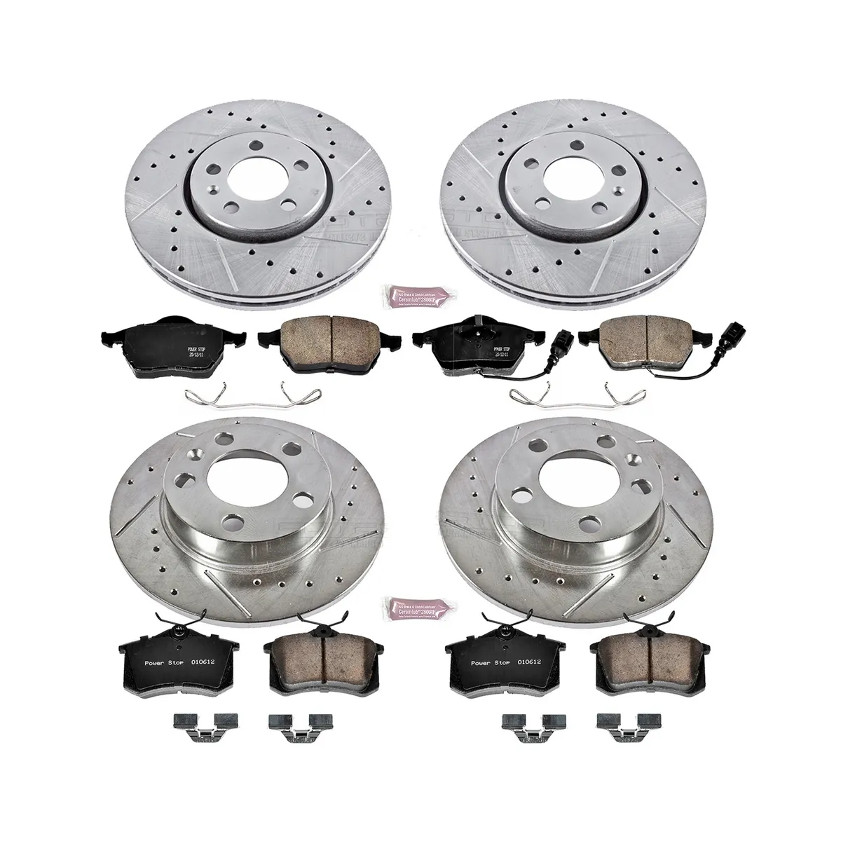 Z23 Evolution Sport Upgrade Kit: Drilled/Slotted Rotors; Carbon-Fiber Ceramic Pads W/Hardware product image