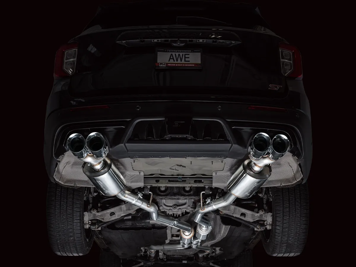 AWE Touring Edition Exhaust for Ford Explorer ST - Chrome Silver Tips product image