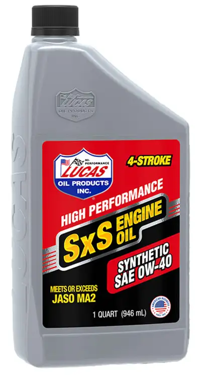 Lucas Oil Products Synthetic 0w40 4stroke Sxs Engine Oil 1 qt Case of 6