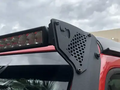 Go Rhino 18c Wrangler Jlu Black xe Series Windshield LED Light Bar Mount Bracket