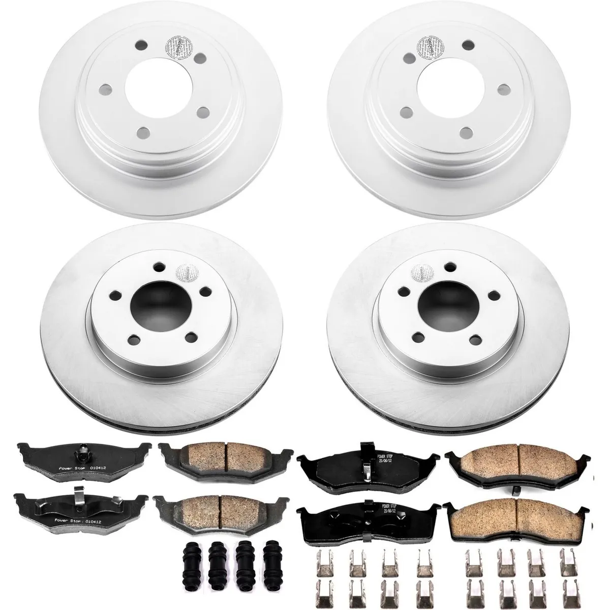Z17 Geomet Coated Rotor Kit: Genuine Geomet Fully Coated Rotors; Ceramic Pads W/Hardware product image