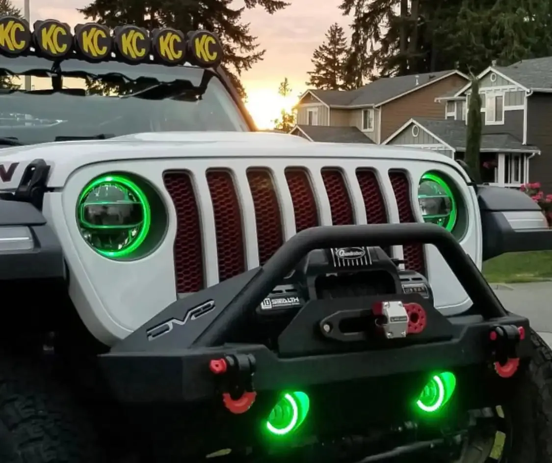 1346-330 - Jeep Wrangler JL/Gladiator JT ColorSHIFT RGB+W Headlight DRL Kit - w/RF Cont. product image