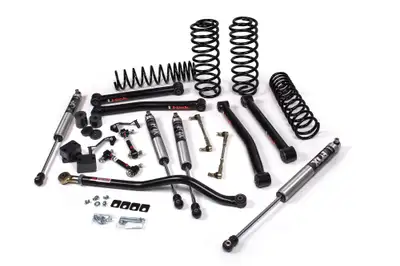 JKS 2018-2024 Jeep Wrangler JL J-Konnect 2.5 Inch Lift Kit 4 Door w/Fox 2.5 Performance Elite Series Shocks Standard Rate Coils JSPEC