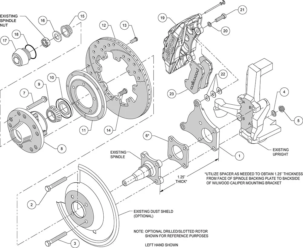 1969 - 1976 American Motors Forged Dynapro 6 Big Brake Front Brake Kit (Hub) - 140-13554 product image