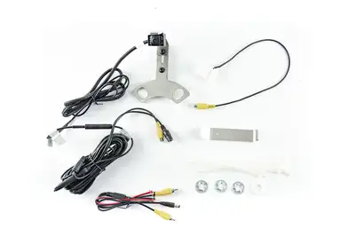 Brandmotion SummitView™ For Jeep® Rear Vision System w/Infrared Camera; JL w/Aftermarket Display; JK w/6.1in. Factory Display; Stainless Steel Rear Tire Mount; Parking Gridlines Available;