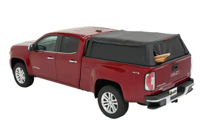 Bestop Supertop Truck Bed Cap 2 For Chevy/GMC 2015-2024 Colorado/Canyon 5.0 Foot Black Diamond PVC Coated Sailcloth No Drill Bestop