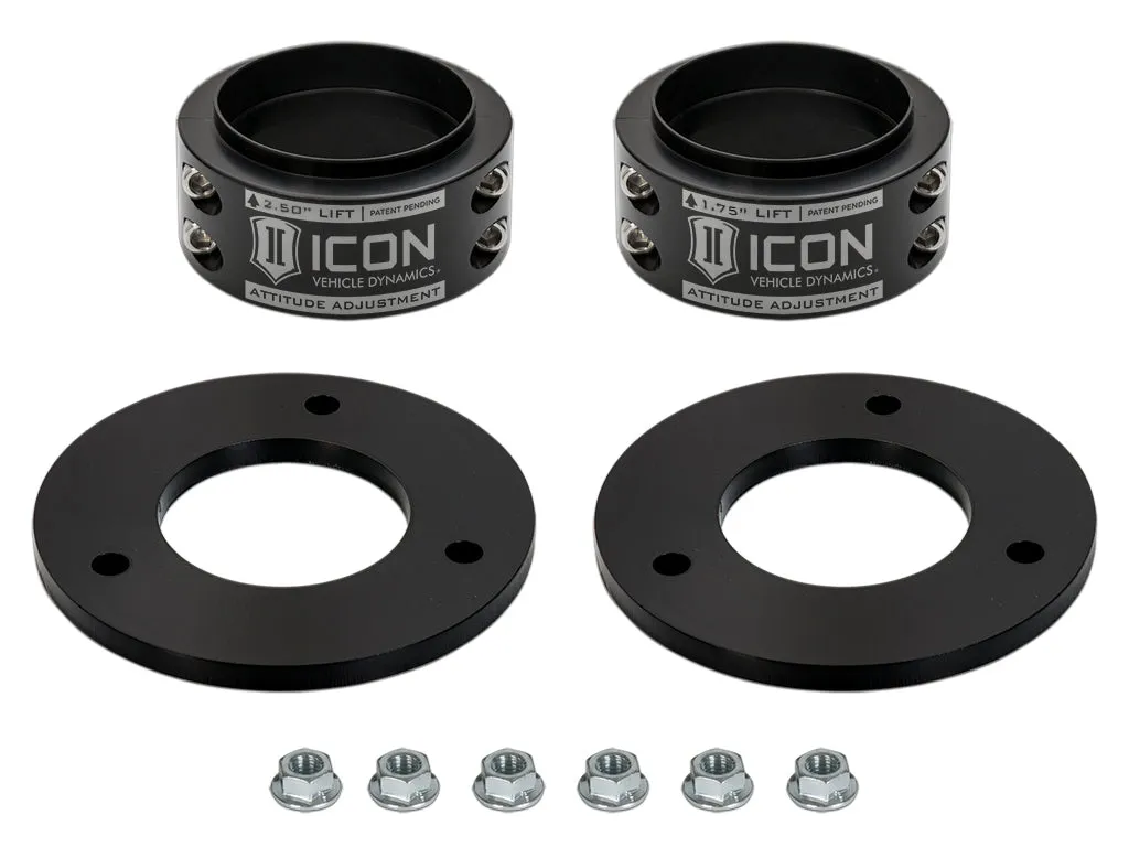 ICON Alloys 2021-2025 Ford F-150 Raptor, .5-2.5" Lift, Front, Attitude Adjustment Collar Leveling Kit product image