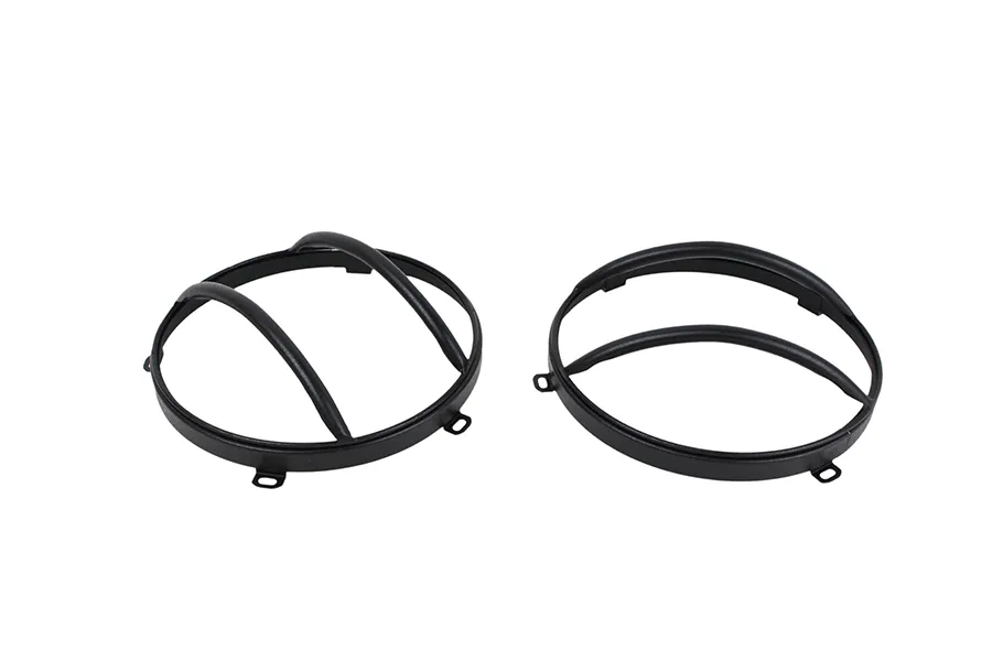 Jeep JK Euro Headlight Guards Pair 07-18 Wrangler JK Textured Black Kentrol product image