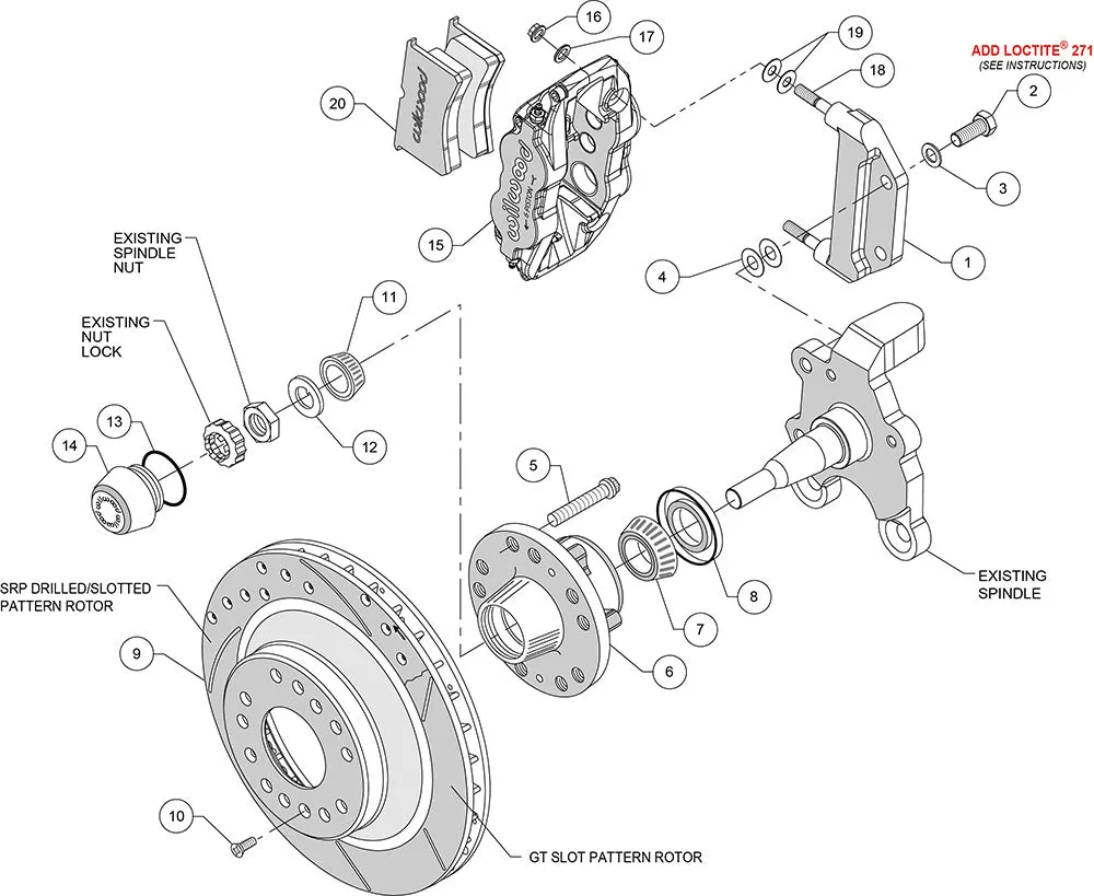 Forged Narrow Superlite 6R Big Brake Front Brake Kit (Hub and 1PC Rotor) - 140-12272 product image