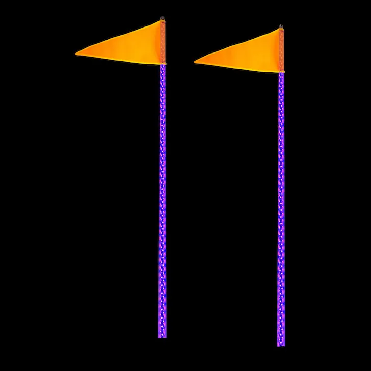 Quake LED - Qw827 - 6 Foot RGB Accent LED Whip Light Dual Quad-Lock/Interlock product image