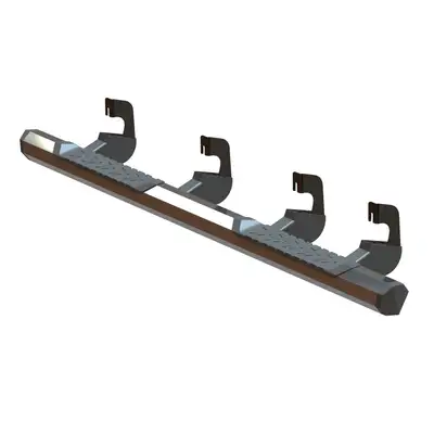 GEM TUBES OCTA Series Nerf Bar; Aluminum; Premium Chrome Finish;
