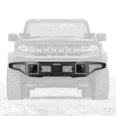 Go Rhino Go Rhino 331400T - Rockline Winch-Ready Front Full Width Bumper For Ford Bronco - Textured Black