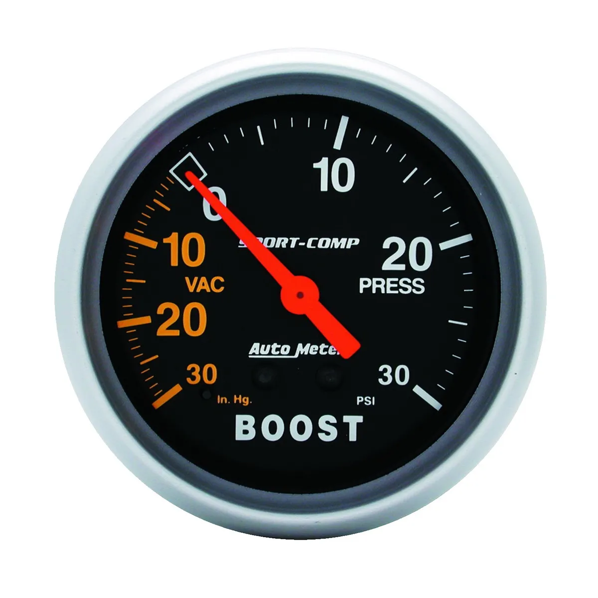 Gauge, Vac/Boost, 2 5/8", 30inHg-30psi, Mechanical, Sport-Comp product image