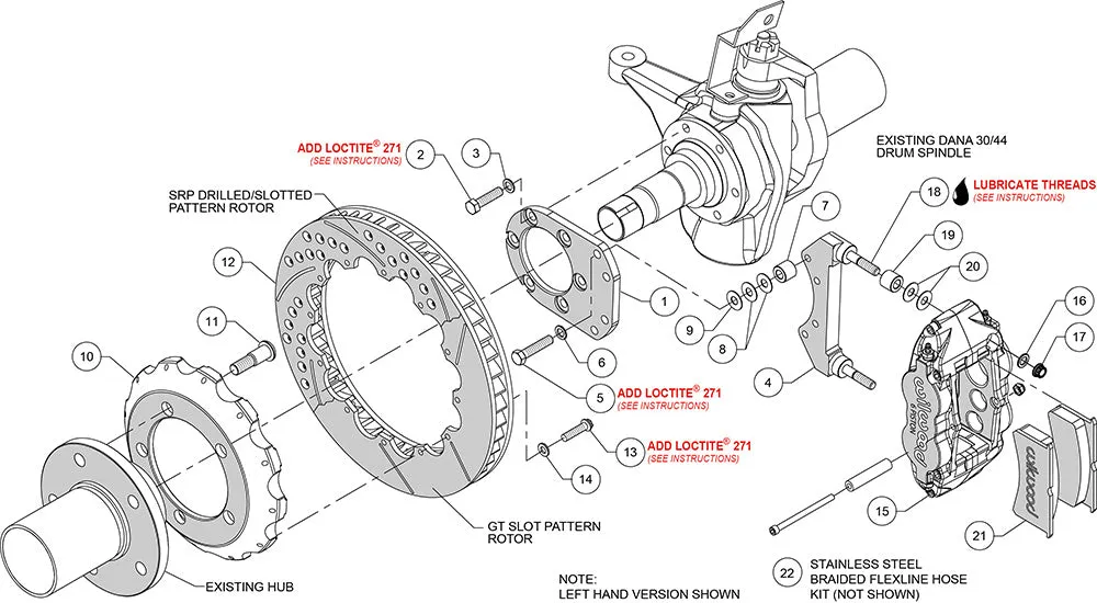 1966 - 1975 Ford Forged Narrow Superlite 6R Big Brake Front Brake Kit (Hat) - 140-13329 product image