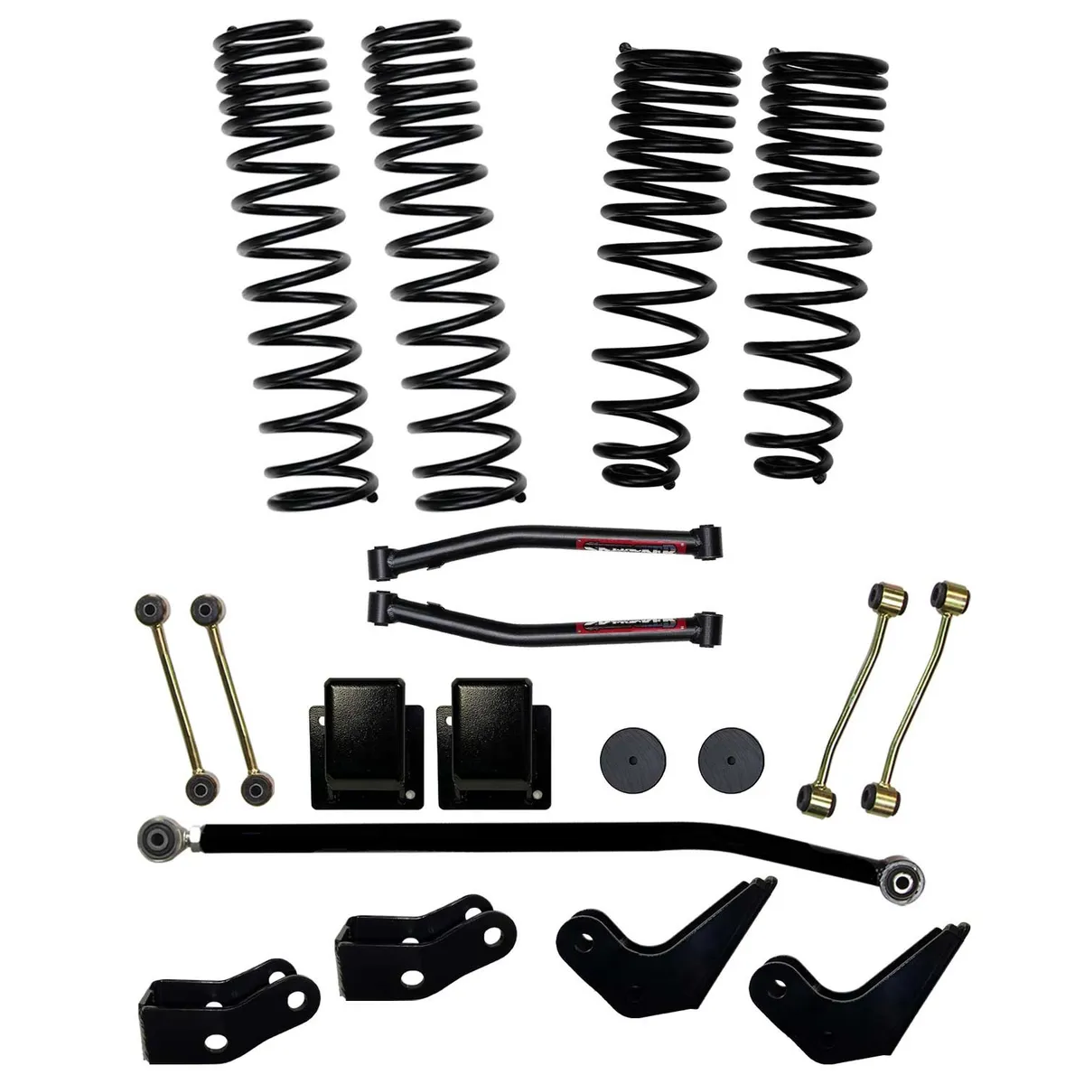 3.5 Inch Dual Rate Long Travel Coil Spring Lift Kit with Shock Extensions 2020-2022 Jeep Gladiator JT Rubicon Skyjacker product image