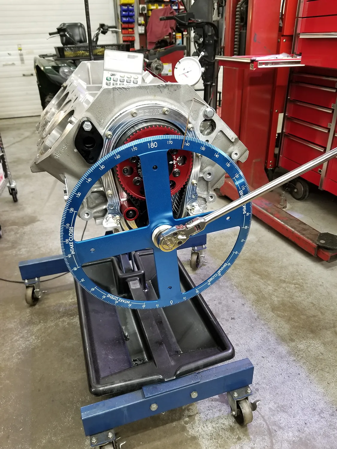 Camshaft Degree Wheel Pro 16 Inch Diameter Blue Anodized White Numbers Billet Aluminum Proform product image