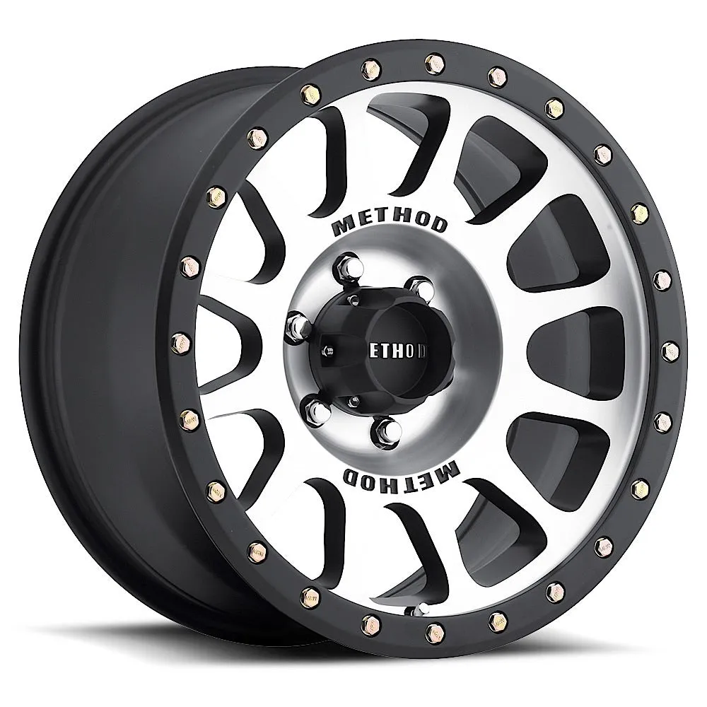 Aluminum Wheels 18x9 NV MR305 Bolt Pattern 6 On 139.7 Offset 18 Lip Size 1.38 Black BM Machined Face-Black Street Loc Method product image