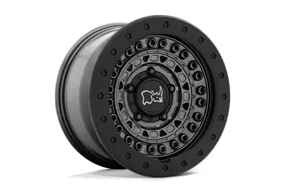 Black Rhino Wheels Black Rhino Barricade 17x8.5 -18 5x5.0 Gun Black With Black Rock Guard