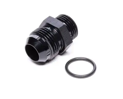 Vibrant Performance Male AN to Male ORB Straight Adapter Fitting; -10AN; -8AN ORB; 6061 Aluminum; Black Anodized; w/O-Ring;